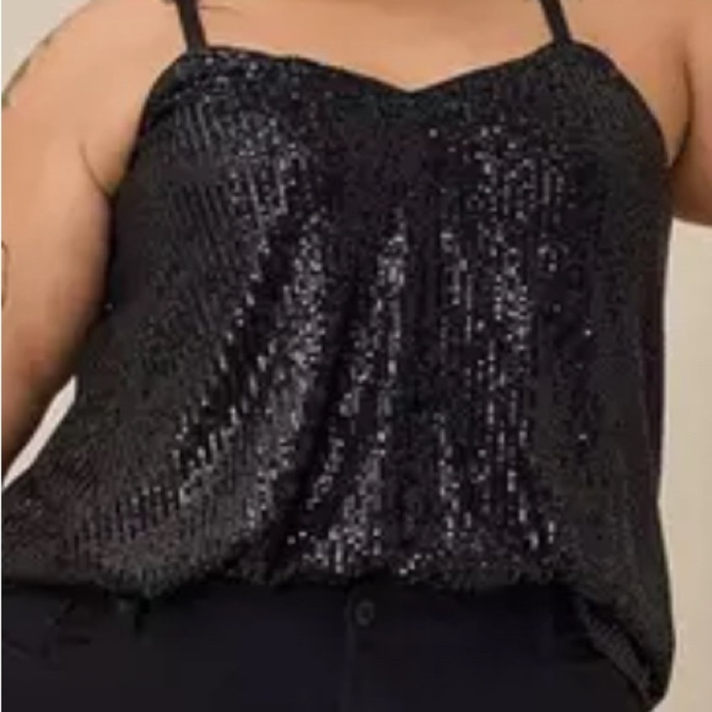 Hot Pink Torrid Sophie Sequin Swing Cami Size 0 Babydoll Y2K - Picture 3 of 6